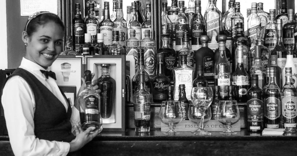 Cuba rum woman barman